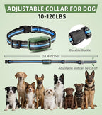 Shock Collar for Dogs, 4200FT Dog Training Collar with Remote for 15-120lbs Small Medium Large Dog, IP68 Waterproof Rechargeable E Collar with 3 Training Modes: Beep, Vibration, Safe Shock（Green）