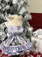 Furbabycare® Elegant Sweet Fashion Puppy Dog Blingbling Princess Skirt Pet Dog Lace Cake Camisole Tutu Dress C-Purple Small