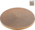 Round Cat Scratcher Refill 10 inch Diameter 3/5 Inch Thickness Circle Scratcher Replacement Scratcher Pads for Indoor Cats Scratching Cardboard (1 Pc)