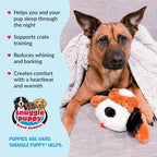 Snuggle Puppy Heartbeat Dog Toy for Puppies, Real-Feel Heartbeat, Calming Sleep Aid and Crate Training Comfort Toy with Heat Pack, Brown & White Beagle