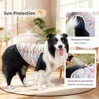 Dog Shirt, Cooling Vest Lightweight Breathable, Dog T-Shirts All-Season Sun Protection Quick Dry Soft Stretchy Reflective Tank Top - Small Medium Large Dogs (Candy Patch, Medium)