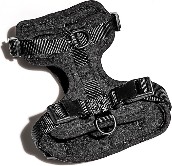 Wild One Dog Harness, The Original No-Pull, Pet Harness with 3 Leash Clips, Adjustable Soft Padded Vest, Comfortable, Stretchy, Size S, Black