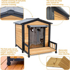 Large Indoor Outdoor Dog House,Wood Insulated Dog House,Weatherproof Outside Shelter with Elevated Floor,Easy to Assemble for Small Medium Large Dog(43.2" L x32.7 W x 31.8" H)