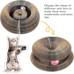 Kitty Curlz, Kitty Curlz Cat Toy - Magic Organ Cat Scratching Board, Snufflepaw Accordion for Cats, Interactive Scratch Pad, Foldable Accordion Cats Toy, Recyclable Cat Scratcher with Ball (1Pcs)