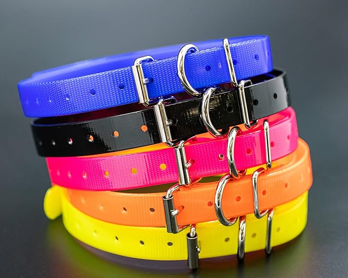 Universal 27 ½” X ¾” Replacement Band Strap for Dog Training Collar - Adjustable Waterproof TPU Remote E-Collar, Static/Vibration Shock Trainer, Fits Most Bark Control Devices