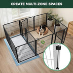 FXW Homeplus Unleashed Indoor Dog Playpen - Stress-Free and Safe Play, Heavy Duty 32 Inch 12 Panels with Connectors (Pack of 2) for Puppy and Small Dogs, Black│Patented