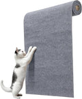 Navaris Scratch Mat Roll - Adhesive DIY Climbing Cat Scratcher for Furniture - Cut to Fit Cat Couch & Wall Scratchers for Indoor Cats - Self-Adhesive Scratching Carpet Pad - Gray