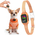 Tiny Bark Collar for Small Dogs 5-15 lbs and Puppies - No Shock Anti Barking Collar - Rechargeable Smart Collar for Dog Training with 7 Sensitivity Levels and 3 Beep&Vibration Modes (Pure Orange)