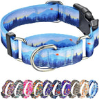 Hikiko Martingale Collar for Dogs Soft Durable Dog Collar for Small Medium Large Boy and Male Dogs No Pull No Slip Safety Buckle Dog Collars (Hill,Medium)