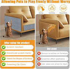 Cat Scratching mat Self-Adhesive, Trimmable Furniture Protector for Couch, Sofa, Wall & Cat Trees - Durable Scratch Pad with Nano Tape, DIY Climbing Carpet for Indoor Cats (Light Grey, 78.7"x15.8")