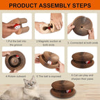 2 Pcs Kitty Kurls Cat Toy Magic Organ Cat Scratching Board, Foldable & Reversible Infinity Style Interactive Kitty Kurlz Cat Scratcher for Indoor Cats Twisty Paws Cat Toys, Kitten Cats Accordion Toy