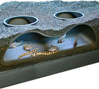 Aquarium Underground Tunnel Cave Natural Curve Two Hole | Viewing Fish & Shrimp Under Gravel Tunnel | Fish Tank Decor Decoration Hideout Perfect for Corydora Catfish, Kuhli Loach, Pleco