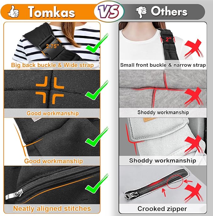 Tomkas Small Dog Sling Carrier - Cat Sling Carrier - Adjustable Strap & Zip Pocket - Suitable for Puppies (Black)