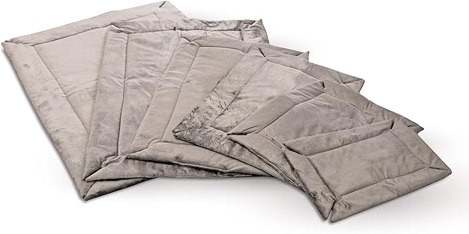 K&H Pet Products Self-Warming Crate Pad, Warming Dog Bed, Machine Washable Dog Mat, Gray X-Small 14 X 22 Inches (Pack of 2)