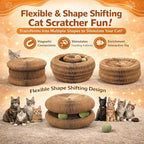 New Mint Ball Cat Scratching Board Toy, Upgrade Magnetic Interactive Kitty Toy, Shape Shifting Cardboard Cats Toys for Entertaining, Magic Organ Cat Scratcher Pads for Indoor Cats (1 pcs)