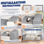 Cat Scratcher Couch Protector - Couch Corner & Armrest Protectors for Cats, Furniture Sofa Protector from Cat Claws Scratch