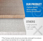 Cat Scratcher Post & Board, Round Cat Scratching Lounge Bed, Durable Pad Prevents Furniture Damage, 17.32'' x 17.32''x 6.11''