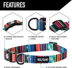 Wolfgang Heavy Duty Martingale Dog Collar with Quick Release Nylon Buckle for Walking & Training, Quetzal Print, Small