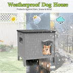 Dog House Outdoor Weatherpoof Plastic Dogs Houses Indoor Waterproof Stray/Pet Dog Shelter Outside for Medium and Small Dogs