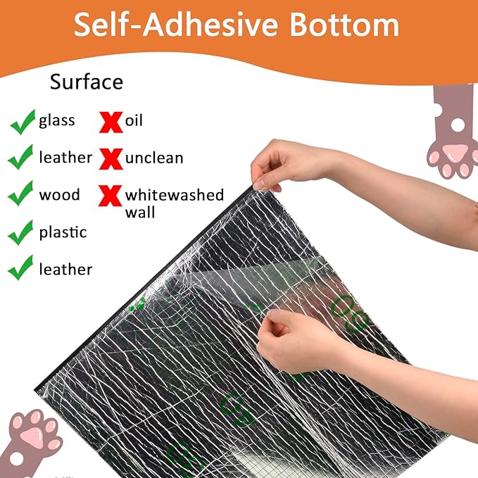 Cat Scratching Mat - 79"x16" Trimmable Cat Scratching Carpet Mat, Large Self-Adhesive DIY Cat Scratch Mat Roll, Cat Tree Shelves Replacement Mat Pad, Couch Furniture Protector, Toy Ball&Strong Tape