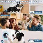 High Sensitivity Dog Door Bell 2026 Version, Dog Doorbells for Potty Training – Dog Bells to Go Outside, 1000Feet Range, Waterproof Button, 55 Melodies & 5 Notification Modes (1 Button)