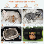 Dog Playpen, Large Puppy Pet Playpen, Dog Crate Tent Cage Indoor/Outdoor, Portable Pop Up Dogs Kennel Playpen with Carrying Case for Dogs/Cats/Rabbitss, Black