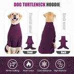 Dog Winter Coat Soft Fleece Pullover Pajamas, Fullbody Dog Cold Weather Jacket, Warm Pullover Doggie Winter Thermal 4-Legged Onesie Jumpsuit,High Collar Snowsuit Sweater for Dogs