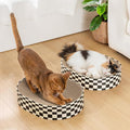2 Pack Oval Cat Scratcher Bowl, Curved Cardboard Scratching Pad Bed for Indoor Kittens, Mess-Free Enclosed Lounge Nest, Furniture Protector, Medium