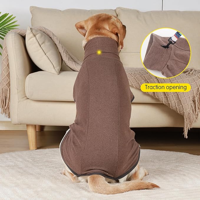 Dog Sweater Pullover Cold Weather Vest for Dogs Dog Sweatshirt & Jacket for Indoor and Outdoor Use (XX-Small, Brown)