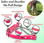 Martingale Collar for Dogs, Biothane, Stainless Steel Hardware, No Pull, Made in The USA, Professional Grade, XL, Pink