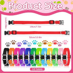 36 Pcs Puppy Collar and Leash Set, Adjustable Colorful Dog Collar and Leash Quick Release Clip Buckle Puppy Collars Whelping Collar for Small Medium Dogs Walking Training