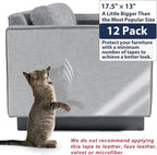 Anti Cat Scratch Furniture Protector, Transparent Self-Adhesive Couch Furniture Protectors from Cats Scratching Claws, Cat Scratch Couch Protector (17.5"X13")
