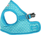 Puppia Dotty Step-in Vest Dog Harness No Pull No Choke Easy Wear Training Walking for Small Dog, Medium, Sky Blue