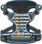 HEELE Dog Harness, No Pull Adjustable Padded Reflective Harness for Small Medium Large Dogs with Handle for Walking Training, Flower-Sunset Valley, L