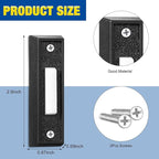 Saillong 1 Piece Lighted Doorbell Button, Wall Mounted Garage Door Opener Switch with LED Light Compatible with Most Wire Doorbell Chimes, Transformer, Ringer, Buzzers (Black,Warm Light)