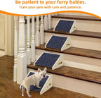 4 Pack Wooden Dog Ramp for Stairs Suits for Small Medium Dogs Cats, Pet Steps Stairs for Staircase for Dogs Cats Grey,Need Installation,13 * 9.8 * 5.1 inch