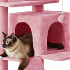Topeakmart 70in Cat Tree, Multi-Level Cat Tower with Scratching Post Dangling Ball and Condos Cat Furniture for Indoor Cats, Pink