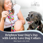Lucky Love Dog Martingale Dog Collar - Adjustable, No-Slip, Durable, & Soft Webbing Collar for Male and Female Dogs Ideal for Training & Walking - Blackbird, Large
