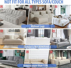Couch Protector from Cat Claws,Dual-Sided Fit for Left & Right Sofa Arms, Multiple Colors to Blend with Any Home Decor, Couch Corner Protectors for Cats and Cat Scratch Furniture Protector(Warm Beige)