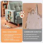 SOLDAY Sisal Cat Wall Scratcher 22x13 inch for Floor Wall Carpet Couch Furniture, Cat Scratching Posts with Velcro Tape, Anti Scratch Furniture Protector(Lightsaber Cat)