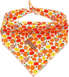 Elegant Little Tail Halloween Girl Boy Dog Bandanas - Washable Square Scarfs, Adjustable Kerchiefs for Small, Medium, Large Dogs