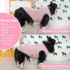 KYEESE 2Pack Dog Shirt, Lightweight Sun Protection Sleeveless Dog T Shirts for Large Dogs Girl, Breathable Pet Reflective Tank Top Summer Dogs Clothes for Outdoor Walking, Pink+Grey, 3XL