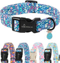 ARING PET Easter Dog Collar, Cute Blue Rabbit Egg Floral Pet Collars with Quick Release Buckle for Puppy Small Medium Large Boy Girl Dogs-XS