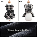 Dog Sweaters Dog Clothes for Small Dogs Boy Girl Fall Puppy Dress Warm Fleece Chihuahua Yorkie Teacup Doggie Sweaters Dresses Doggy Sweater for Small Dogs Girl Cat Outfit (Black, X-Small)