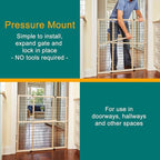 MYPET North States Extra Tall & Wide Wire Mesh Dog Gate: 29.5-48" Wide, 37" Tall, Natural Finish, Made in USA