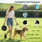 Love's Cabin Medium Dog Tent Crate, Portable Foldable Pop Up Dog Kennel Playpen with Carrying Case (Green)