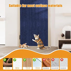 Cat Scratching mat Self-Adhesive, Trimmable Furniture Protector for Couch, Sofa, Wall & Cat Trees - Durable Scratch Pad with Nano Tape, DIY Climbing Carpet for Indoor Cats (Dark Blue, 23.6"x15.8")