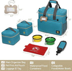 Dog Travel Bag for Traveling| Week Away/Overnight Travel Accessories with Multi-Function Pockets|Pet Travel Set for Dog and Cat|Ultimate Gift for Dog Moms &Dads, Doggy Lovers &Pet Owners