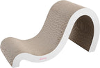 CSR1013B Kona 27" Modern Cardboard Double-Sided Wave Cat Scratcher with Catnip, Cloud