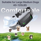 Dog Shock Collar with Remote Control, Dog Training Collar for Large Medium Dogs 40-120lbs Waterproof, Shock Collar for Dogs with Beep Vibration Security Lock (Matte Black)